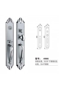 乐可多 面板门锁A4966（SS、SP不锈钢间色）