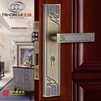 室内卧室门锁 三件套装通用型 M230青古铜色
